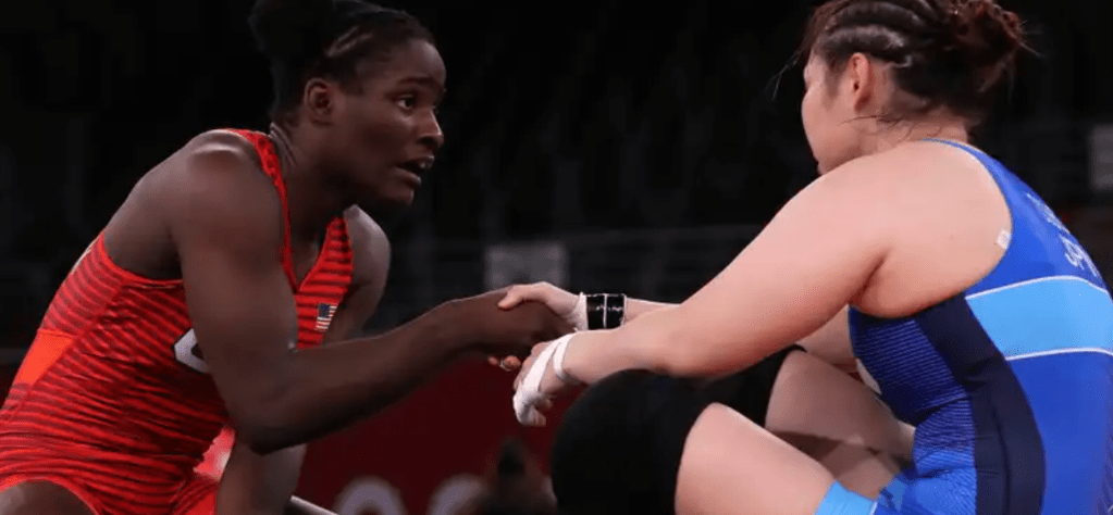 Is US wrestler Tamyra Mensah-Stock the most upbeat athlete at Tokyo&nbsp;2020?