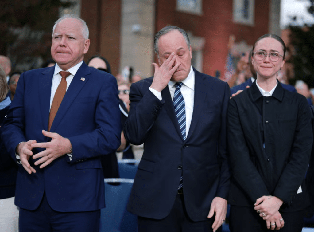 Grim scenes from Kamala Harris’ Election Night&nbsp;rally