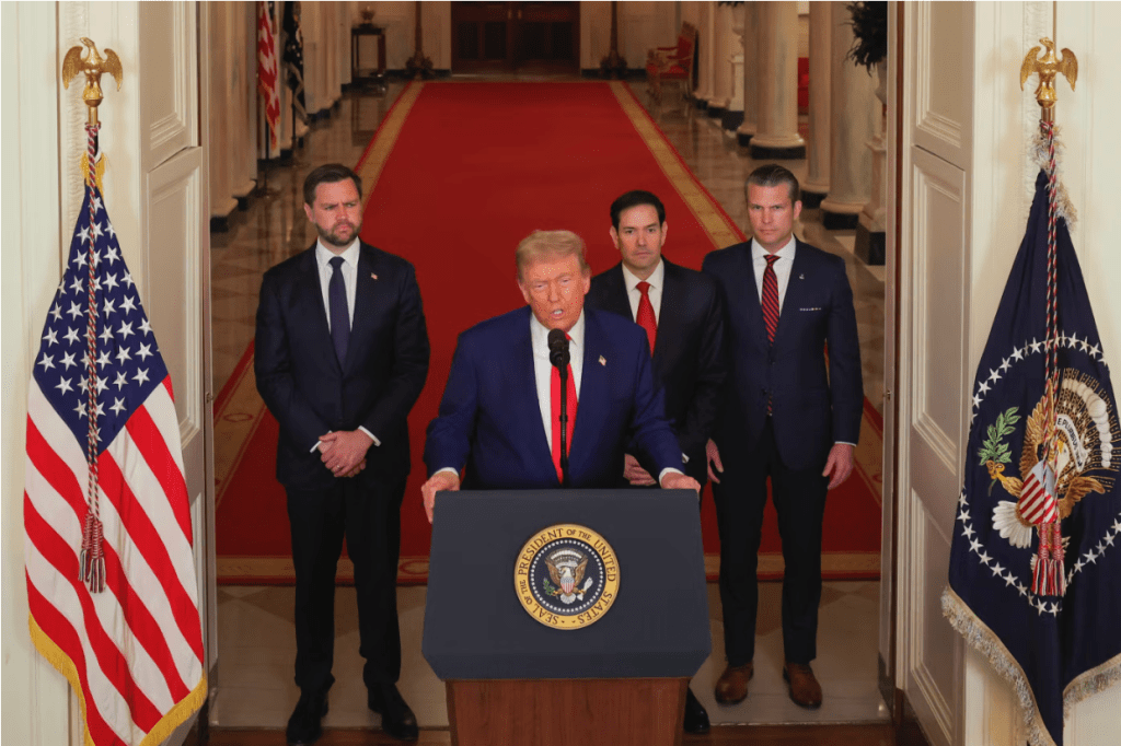 Aboard Marine One, a Phone Call and the Decision to Strike&nbsp;Iran