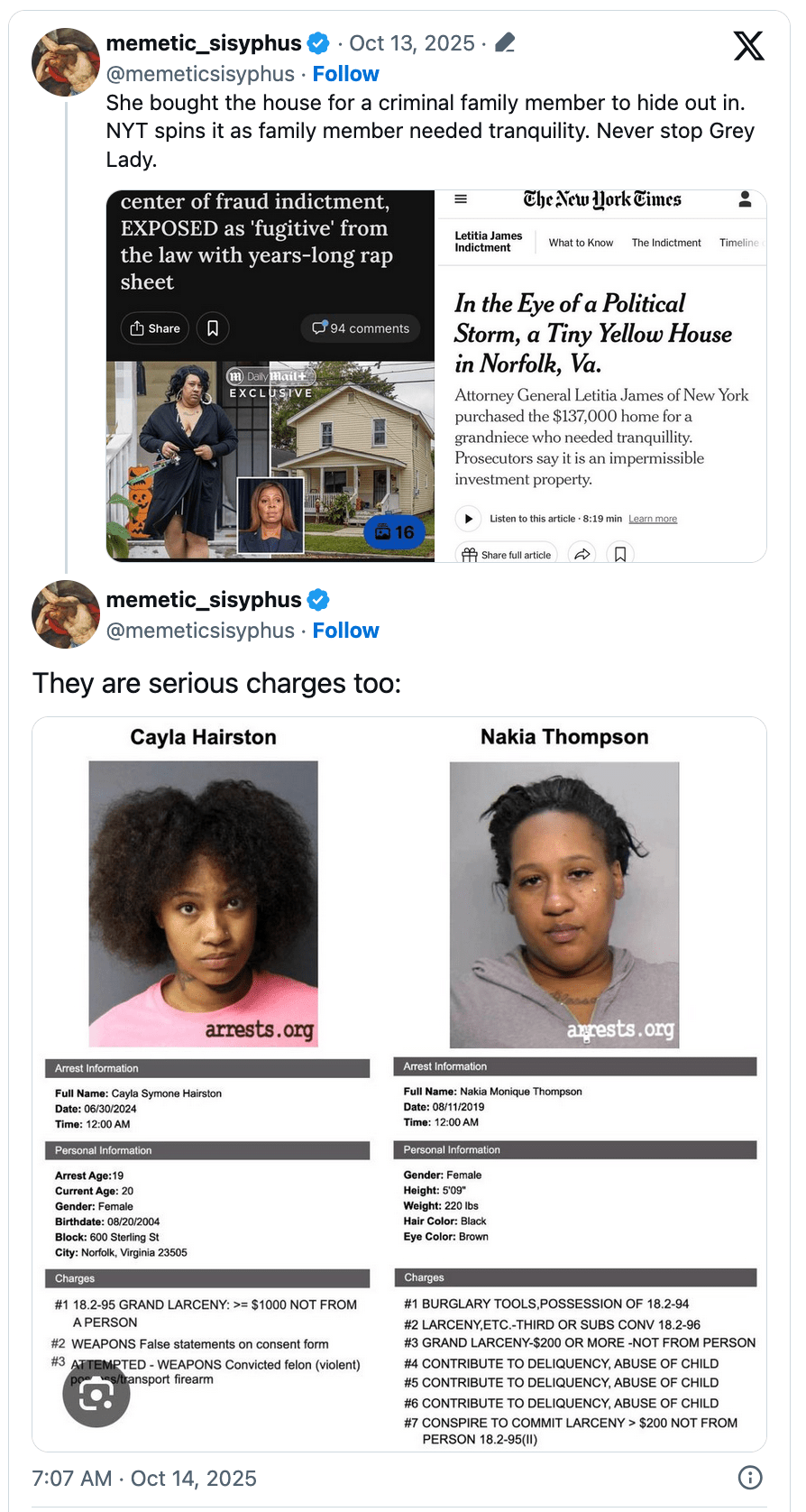 You Won’t Believe Who Letitia James Has Living in Her Mortgage Fraud&nbsp;Home